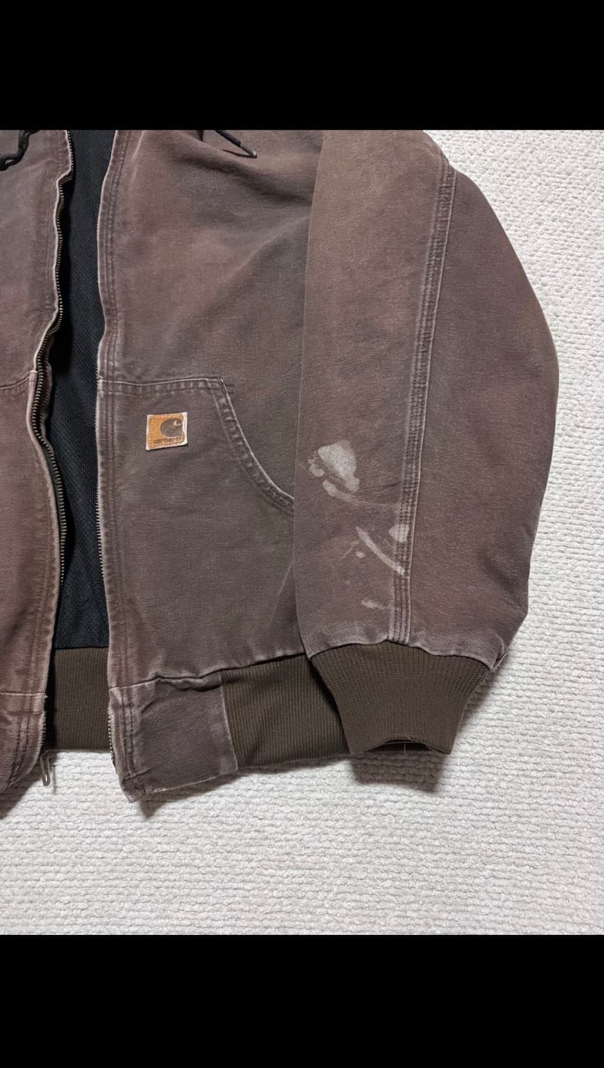 00‘s 칼하트 j208 덕 후드 액티브 자켓 브라운 m 상품이미지8