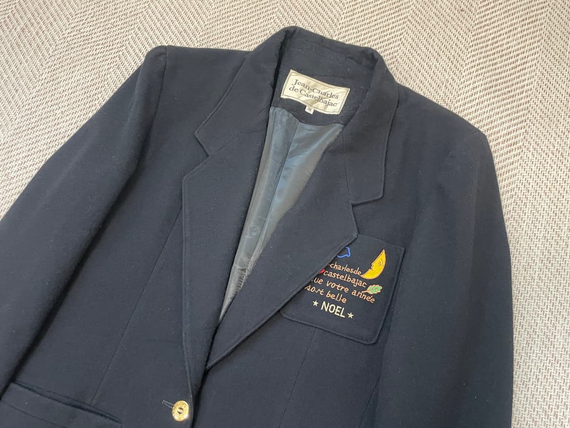 장샤를 드 카스텔바작 자수 금장 테일러드 자켓 J04124 상품이미지3