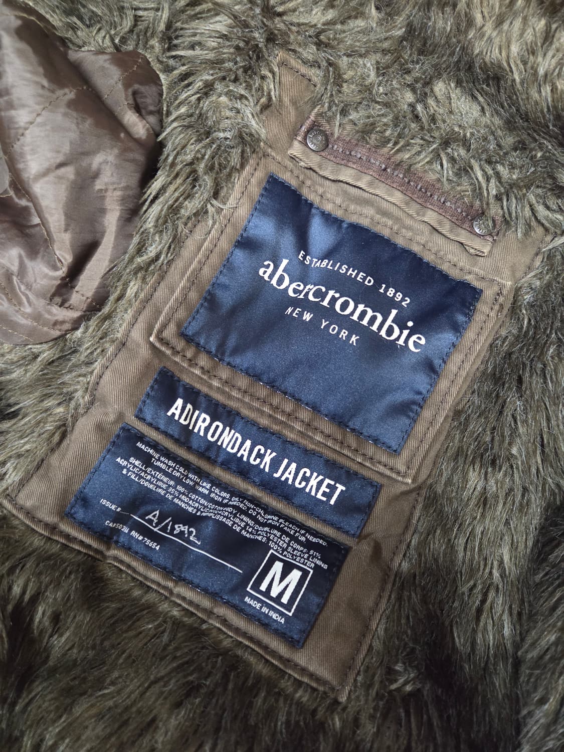 아베크롬비 브라운 순록 쉐르파 자켓 상품이미지3
