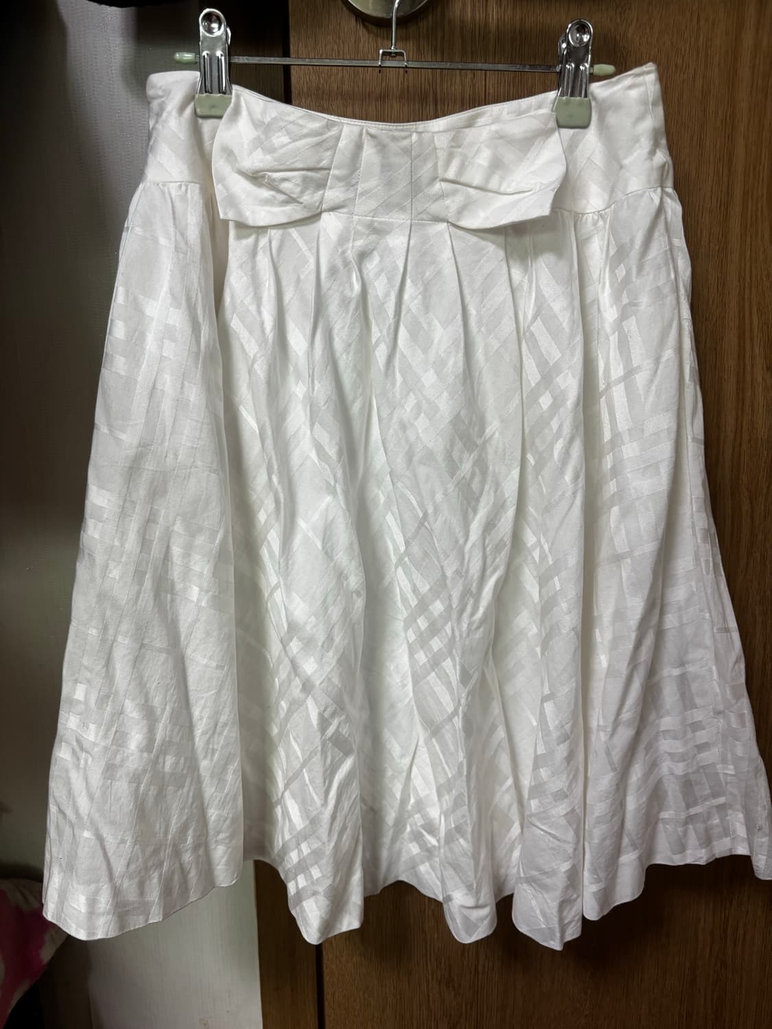 버버리 블루라벨 화이트 체크 스커트 상품이미지4