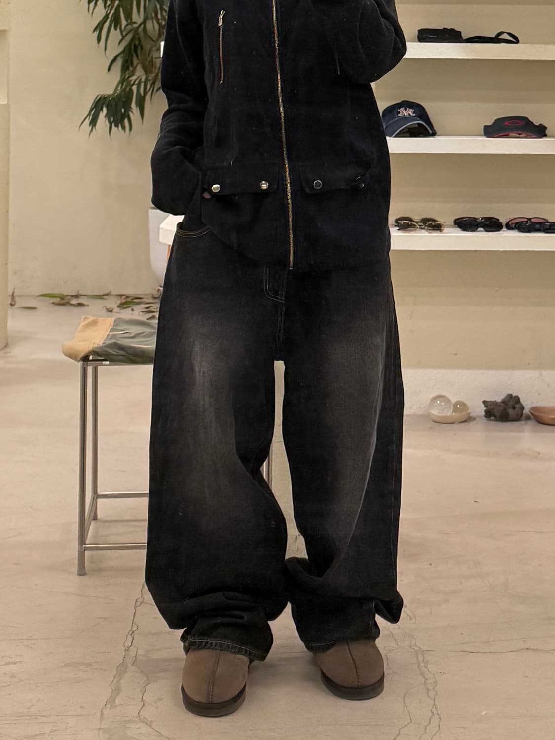 위캔더스 드워프 와이드 데님 팬츠 U233 상품이미지1