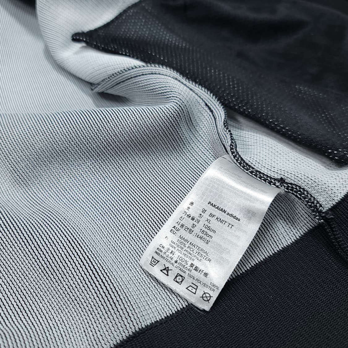 [XL/105] 아디다스 블랙 BF 니트 트랙탑 져지 상품이미지8