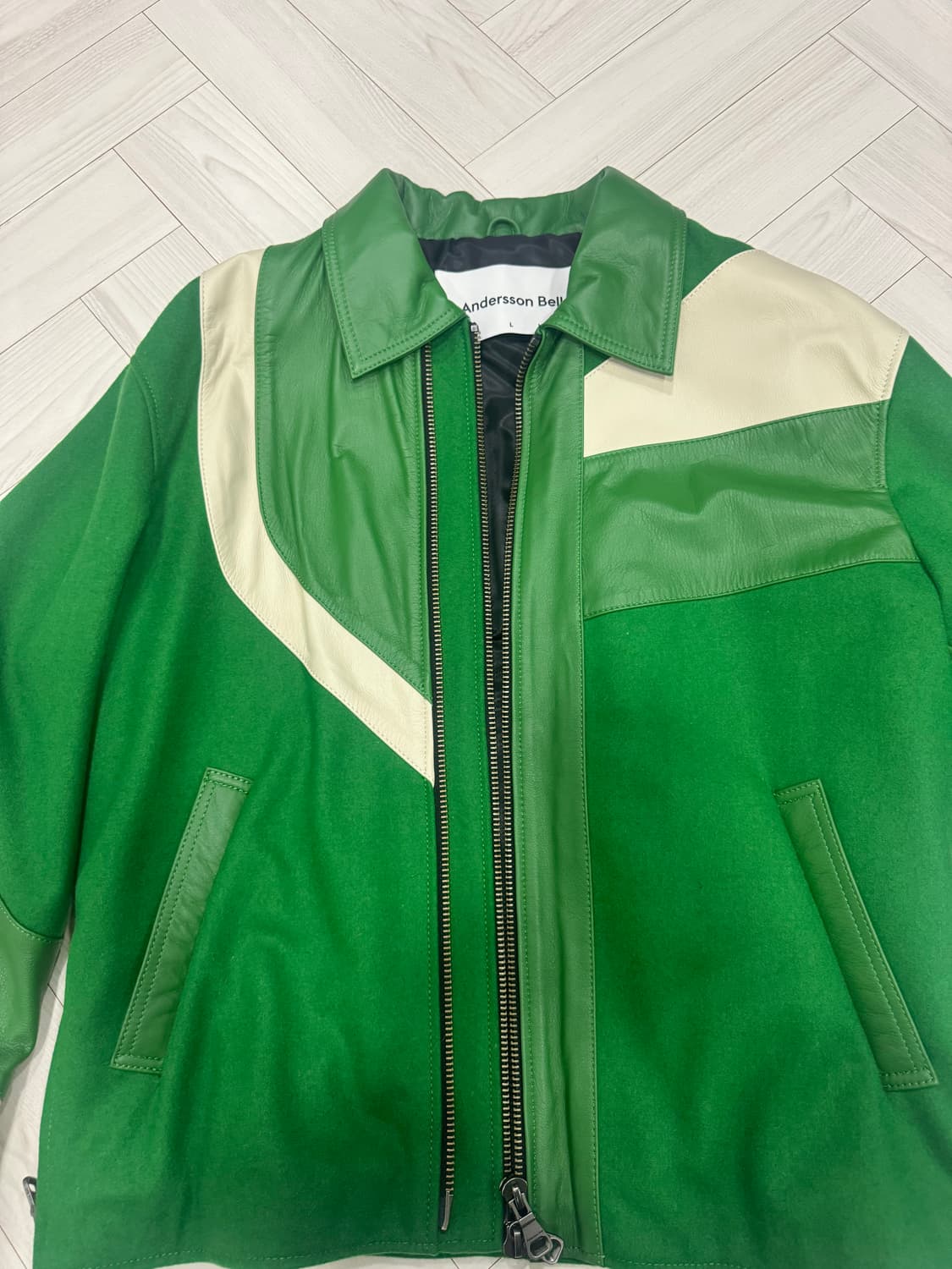 [L] 앤더슨벨 모터사이클 가죽 자켓 판매 상품이미지1