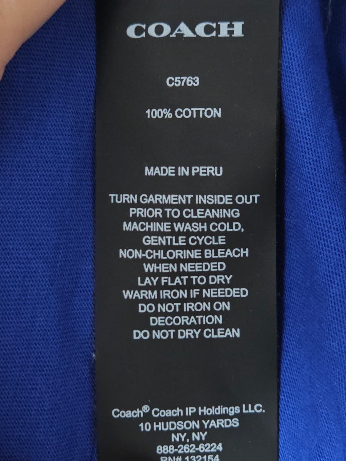 COACH 코치 맨즈 에센셜 티셔츠 워터블루 M 100 정품 상품이미지6