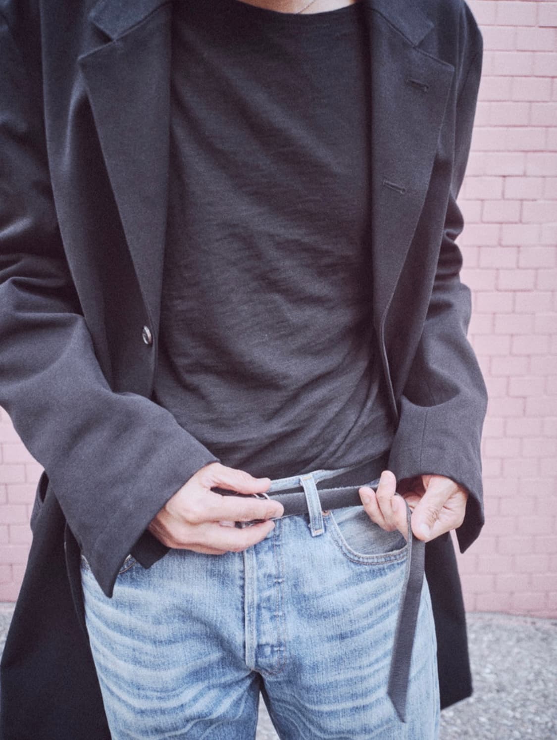 모노프리베 텍스쳐드 슬리브 블랙 1사이즈 상품이미지1