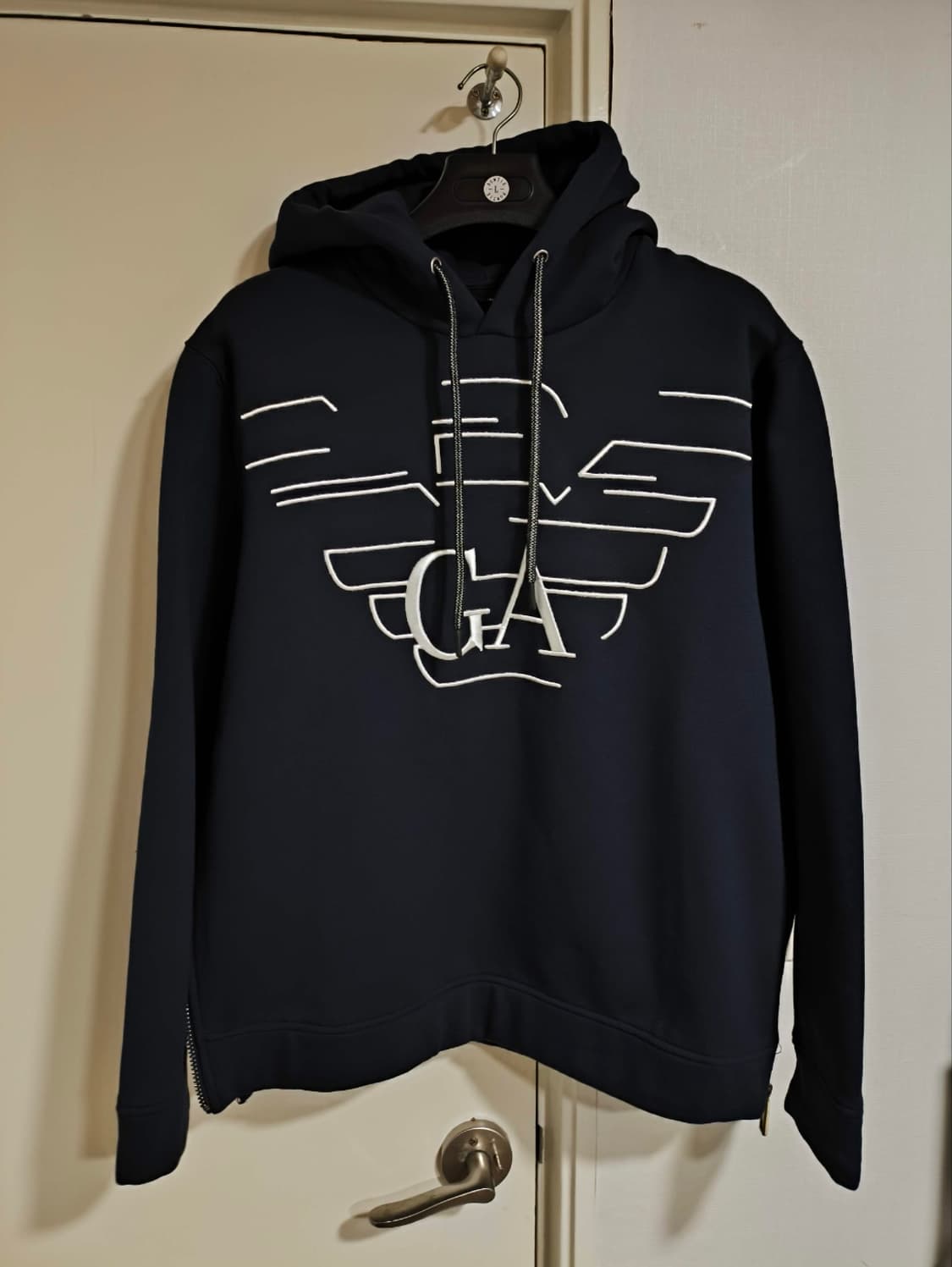 알마니 사이드 메탈지퍼 후드티셔츠 상품이미지2