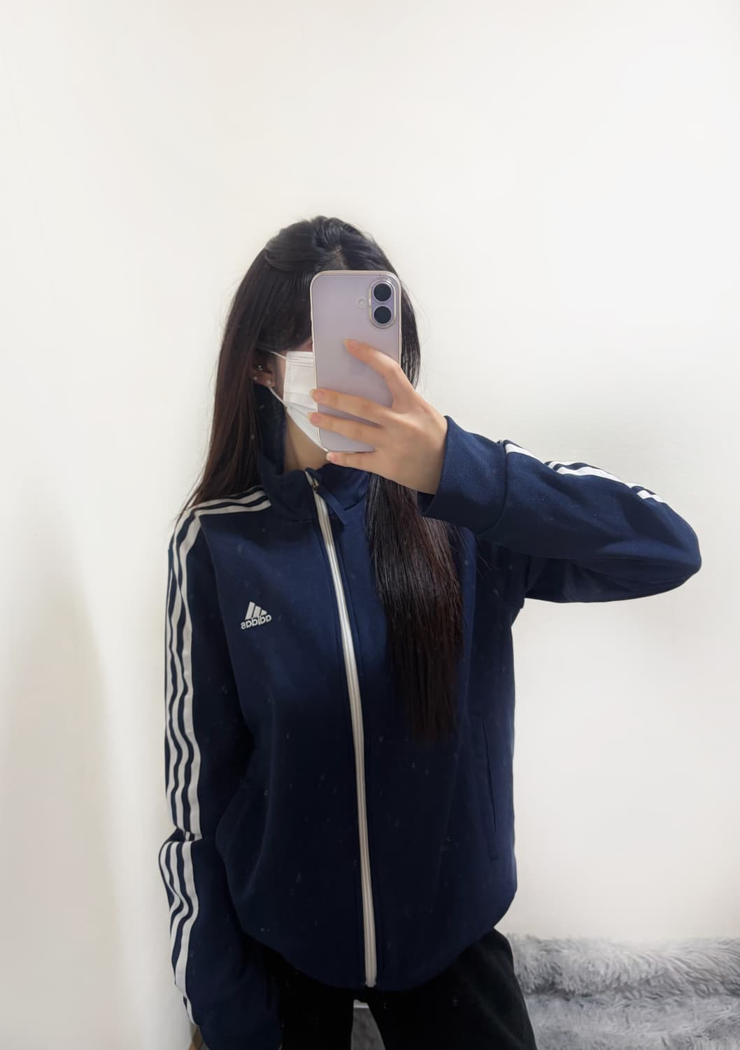 아디다스 네이비 삼선 올드스쿨 트랙탑(L) 상품이미지1