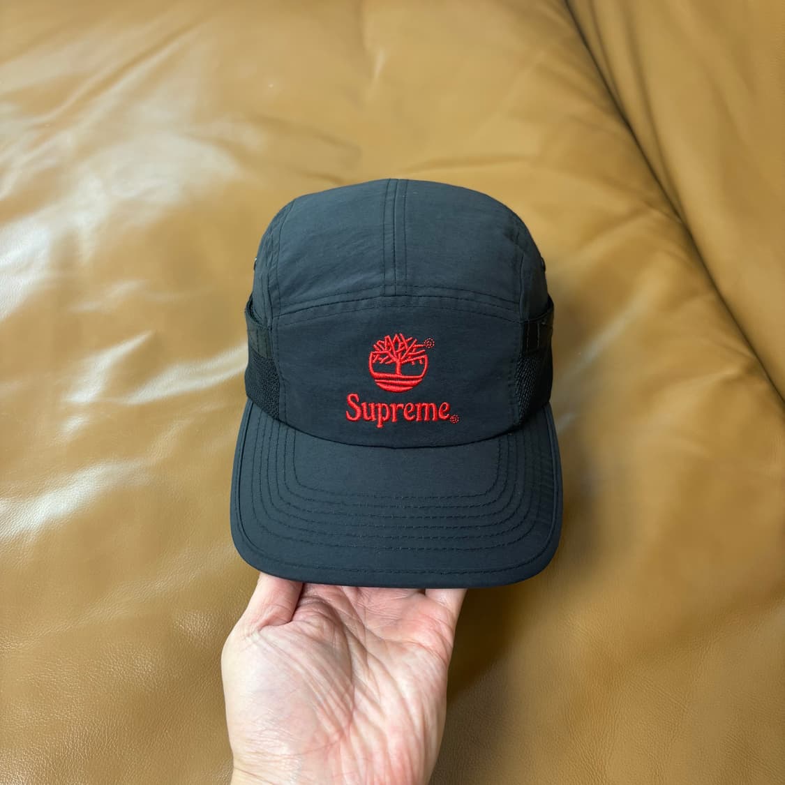 Supreme 슈프림x팀버랜드 블랙 캠프캡 모자 (Black) 상품이미지2