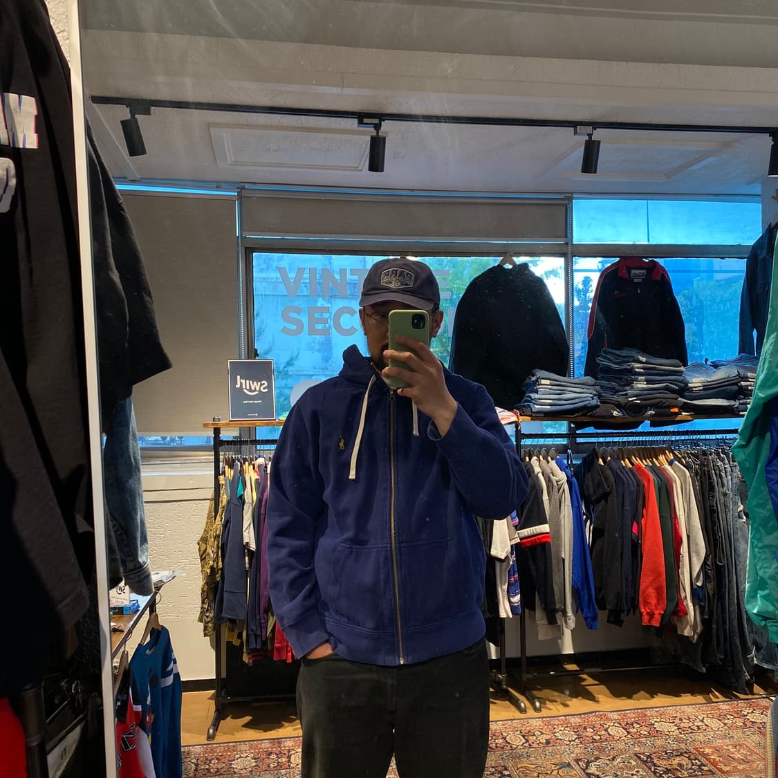 🌊Polo thermal hoodie navy L 상품이미지8
