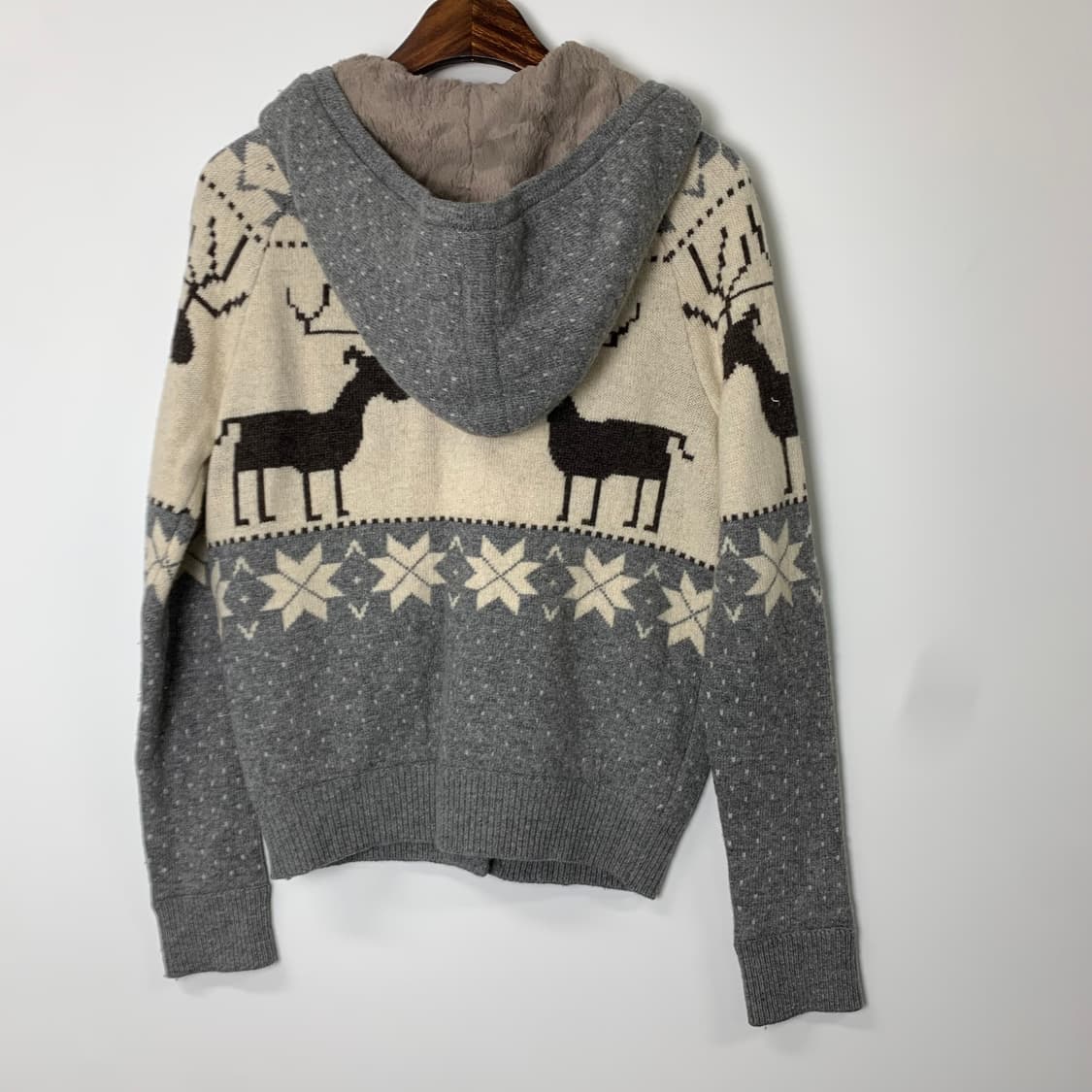 Vintage 빈티지 노르딕 더플 니트 가디건 상품이미지3