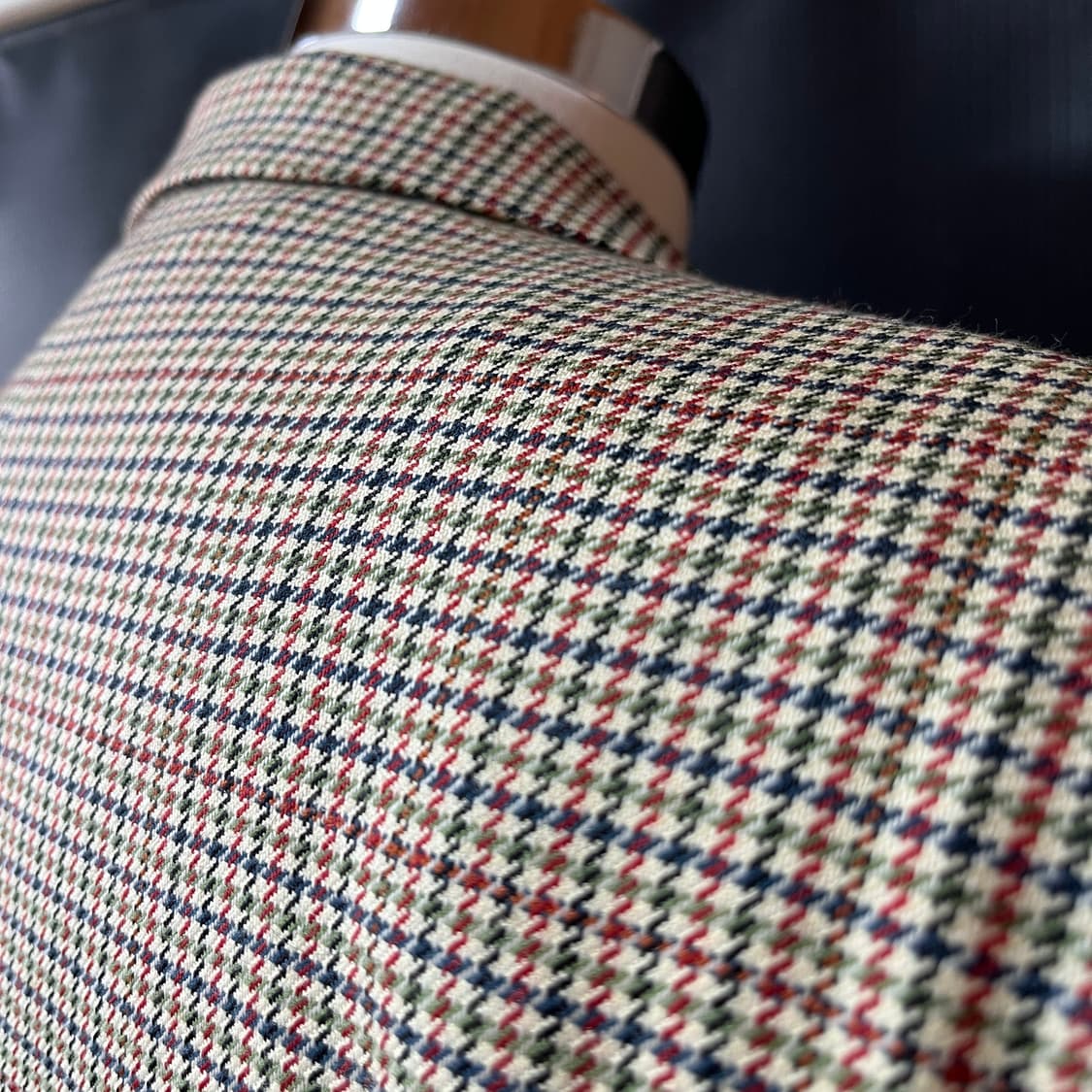 이탈리아 메이드 버진울 마이크로 하운드투스 체크 자켓 50R 상품이미지5