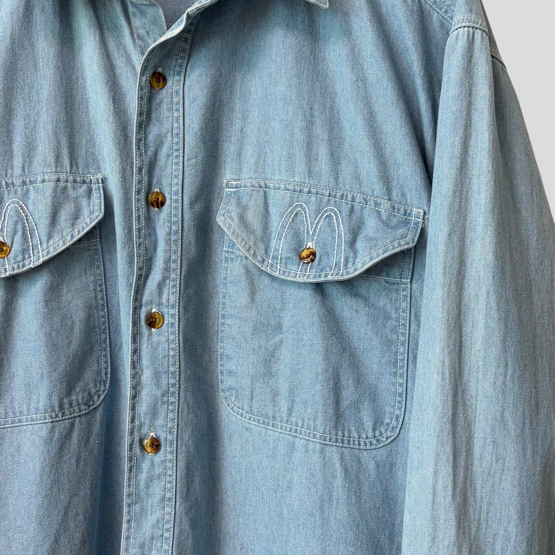 (L)빈티지 McDonald's 맥도날드 데님셔츠  상품이미지6