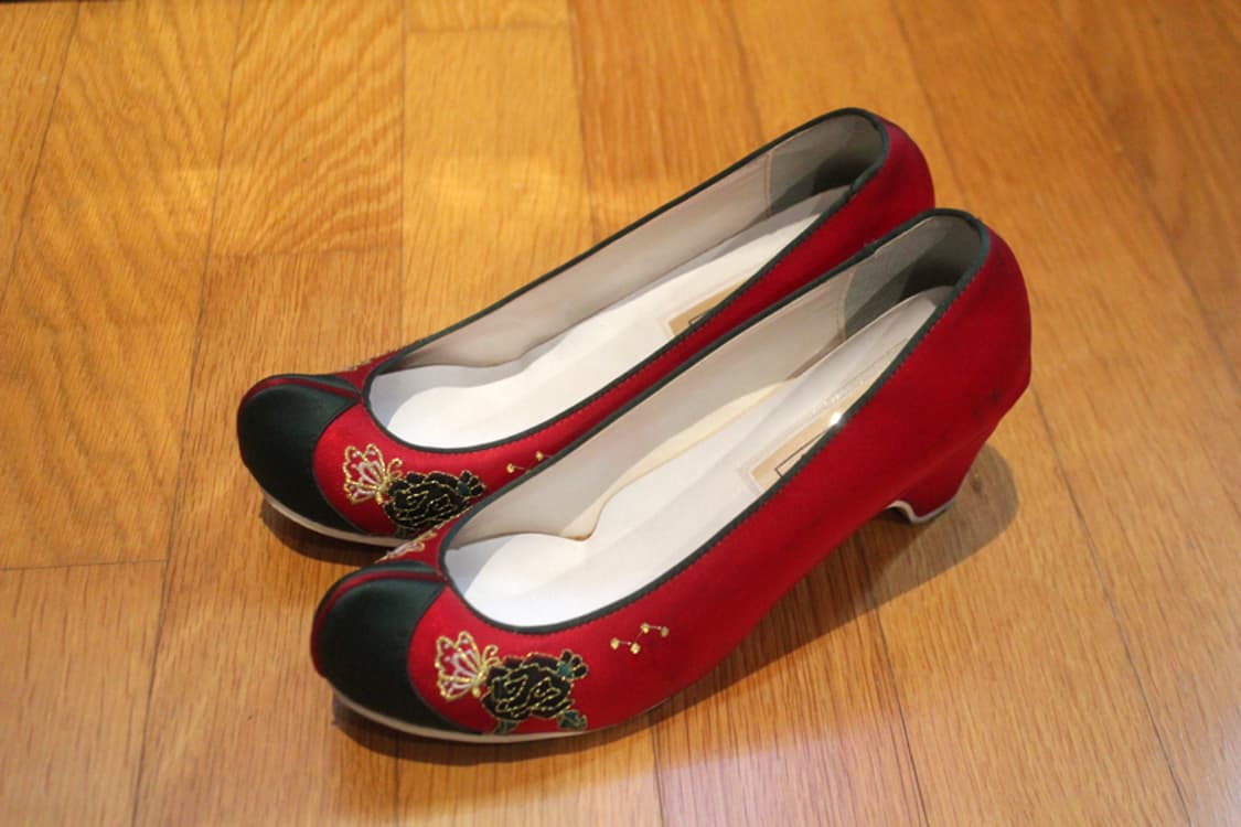 한복 꽃신 240사이즈 꽃신240 나비자수꽃신 한복구두 한복신발 구두 상품이미지3
