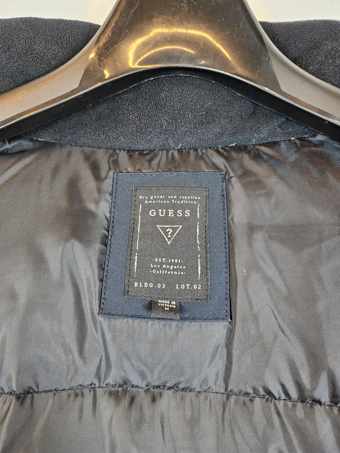 게스 네이비 후드다운패딩 95 M 상품이미지5