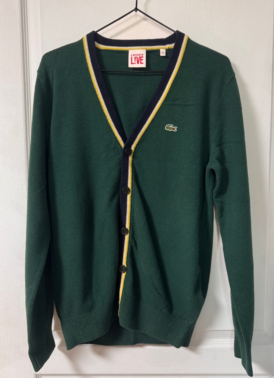 라코스테 라이브 남여공용 95 그린 모 가디건 상품이미지1