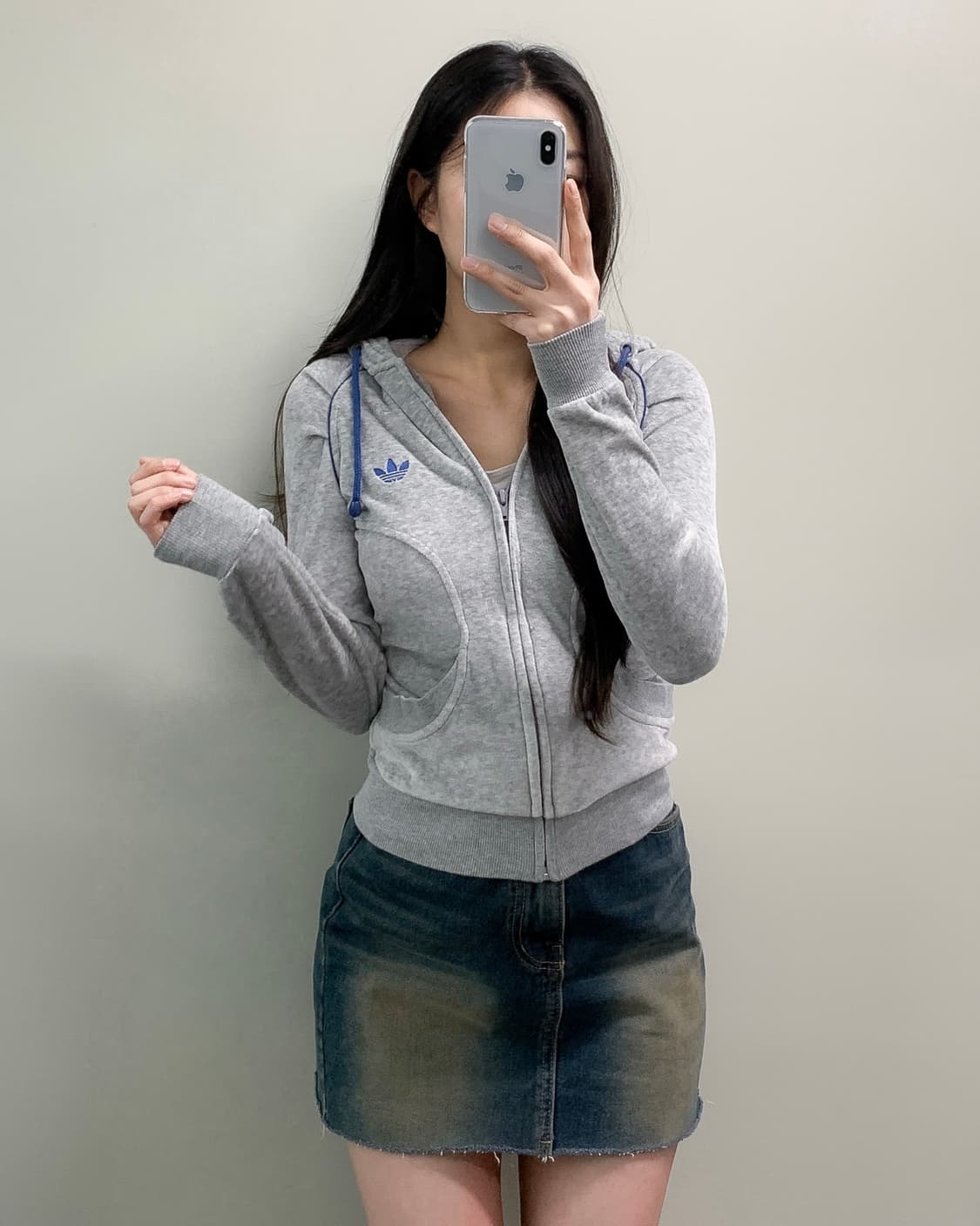 아디다스 벨벳 후드집업 상품이미지2