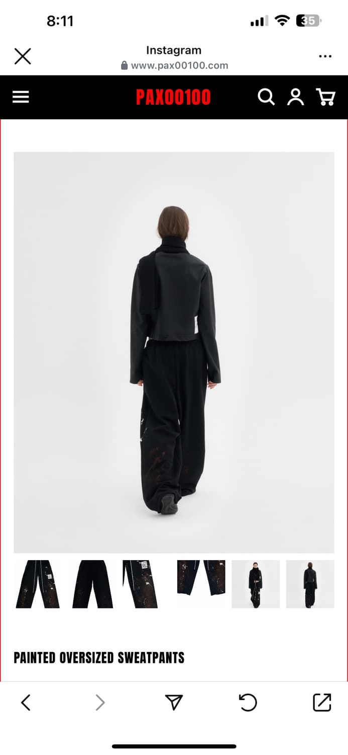 [PAX00100] PAINTED OVERSIZED SWEATPANTS 상품이미지3