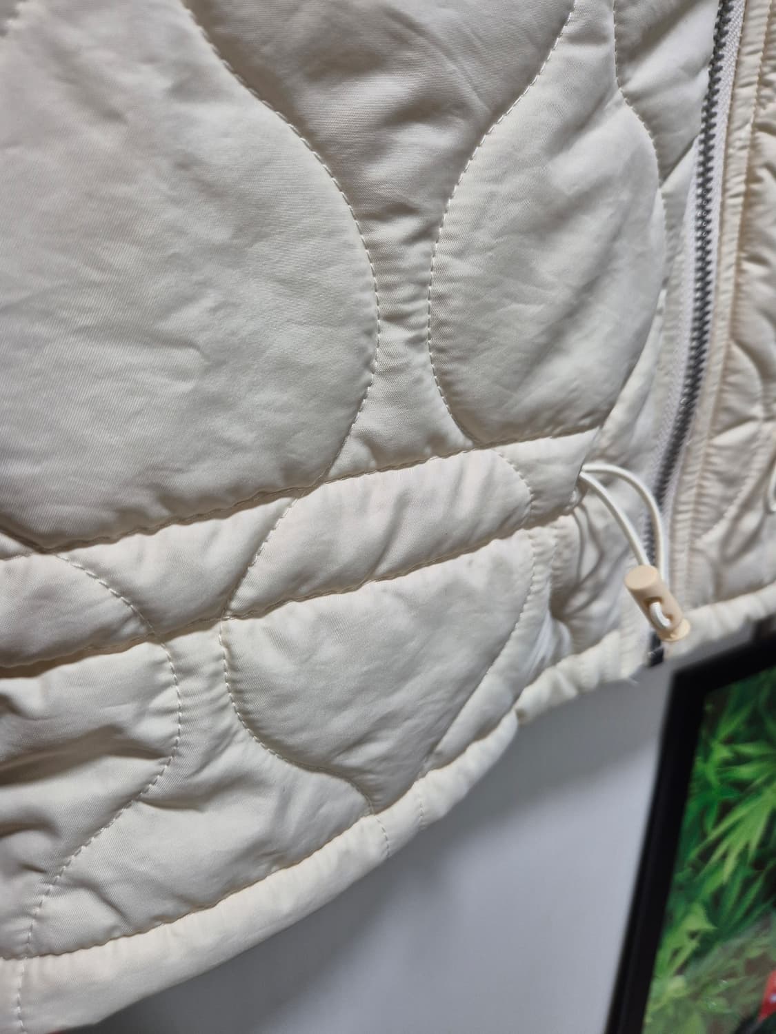 빈티지 아이보리 퀼팅 패딩 조끼 상품이미지6