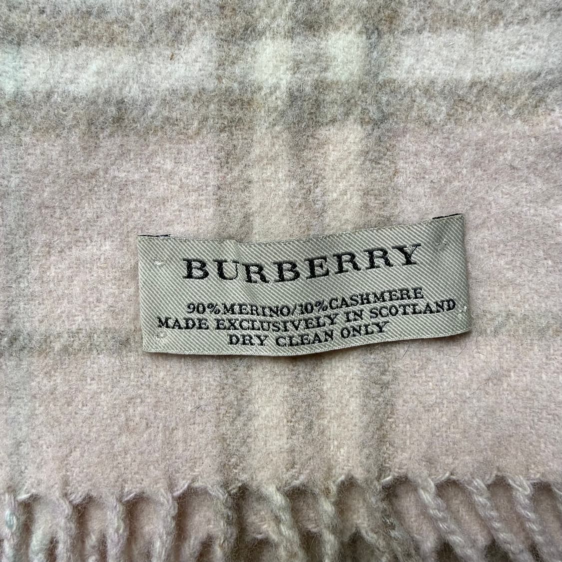 버버리 캐시미어 메리노울 노바체크 핑크 머플러 목도리 상품이미지2