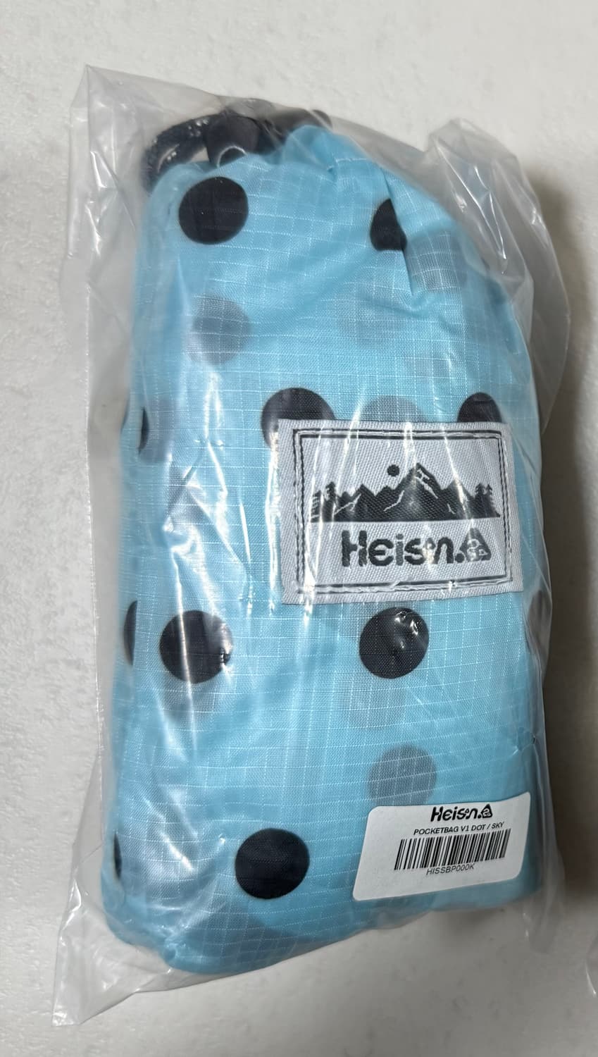 미개봉) 하이산 초경량 컴팩트 포켓백 도트백 도트 백팩 스카이 블루 상품이미지1