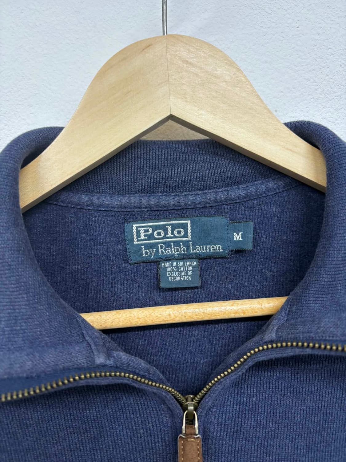 [M] 폴로 랄프로렌 네이비 하프 집업 코튼 니트 상품이미지3