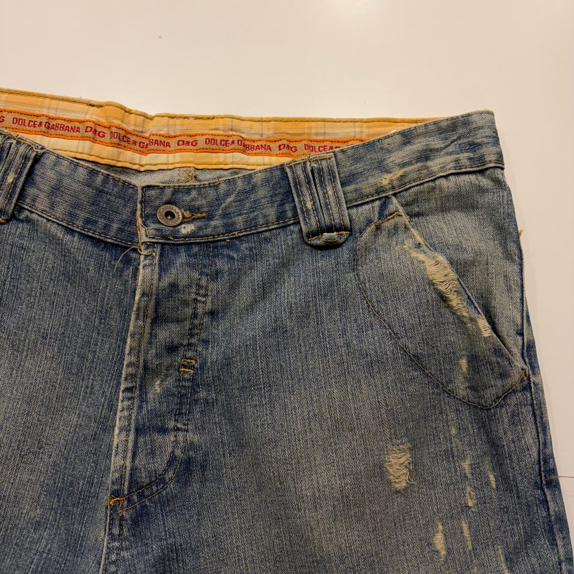 [34] 00s 돌체앤가바나 D&G 디스트로이드 데님 팬츠 D779 상품이미지6