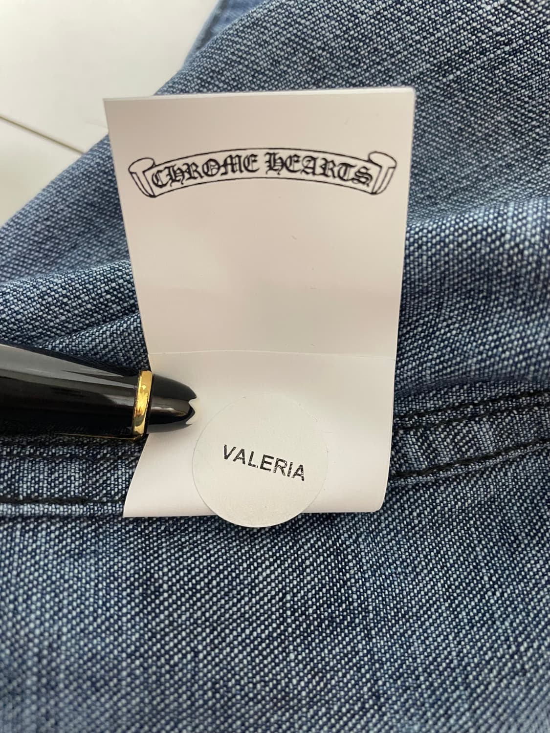 새상품 신형 1of1 크롬하츠 레더패치 데님 워크독 자켓 L 영수증O 상품이미지7