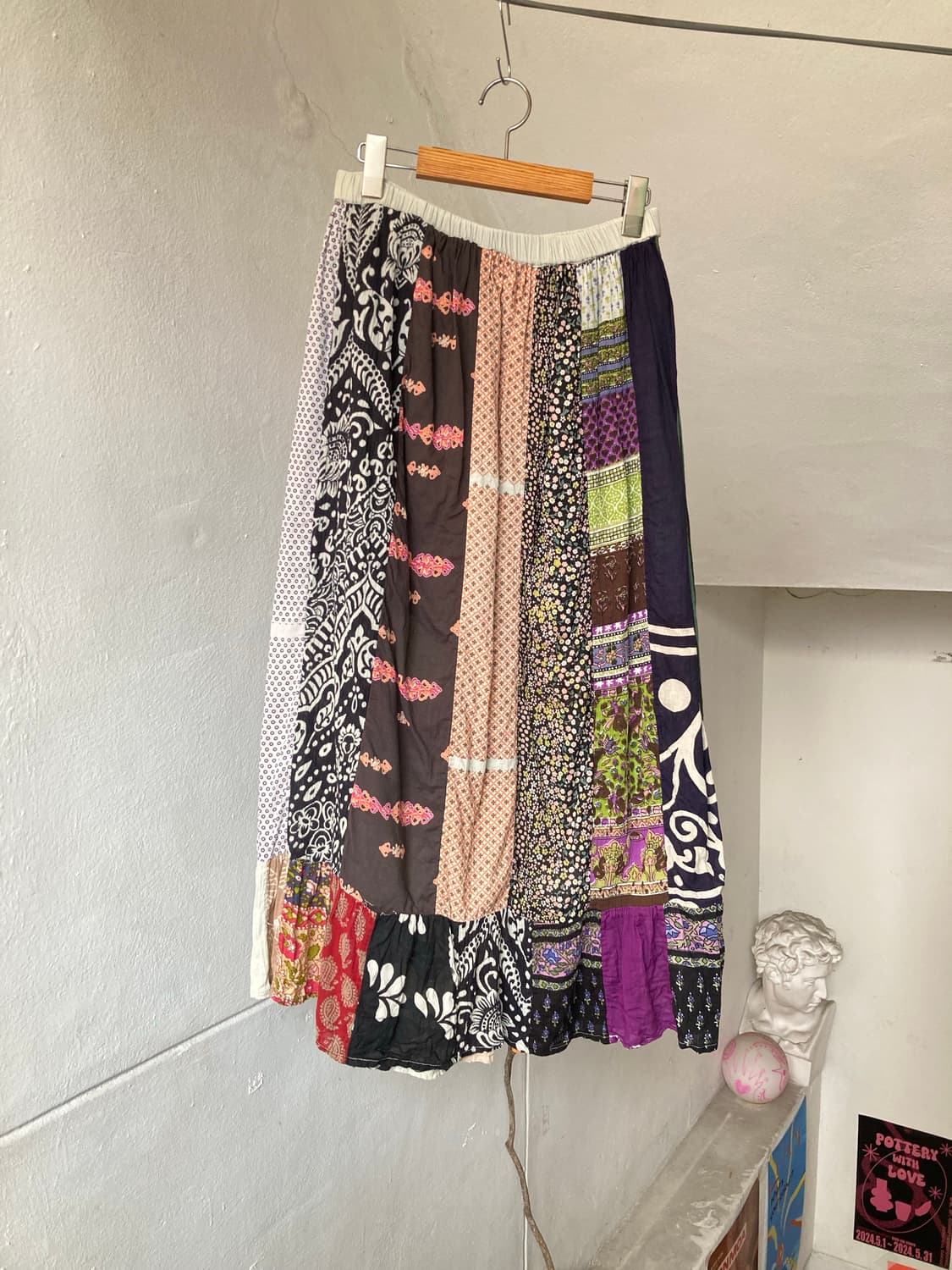 코튼 100 레이어드 모리걸 롱 스커트 상품이미지1