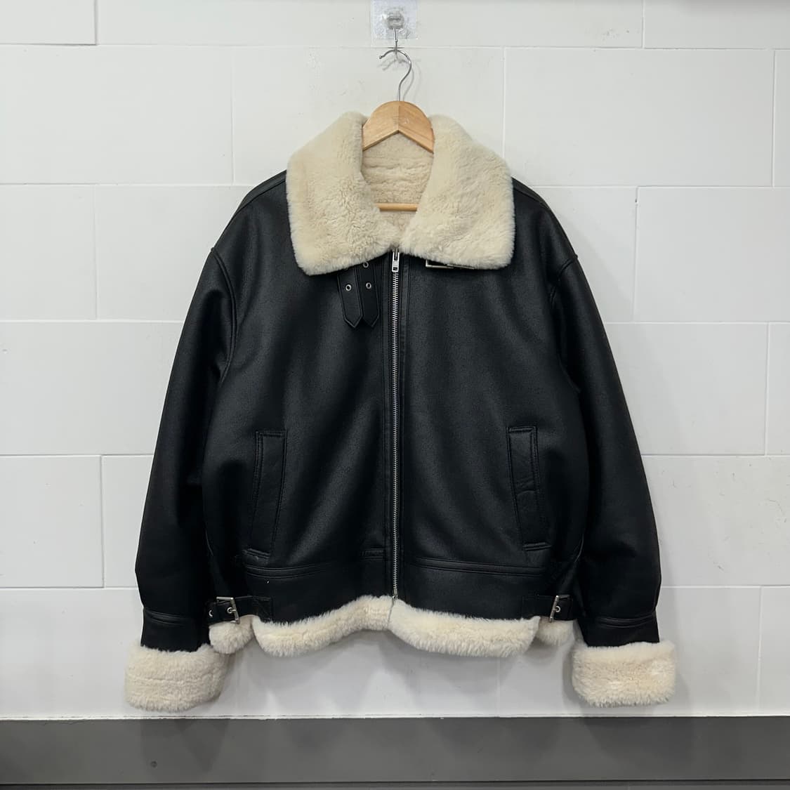 도프제이슨 하프넥 무톤 무스탕 자켓 상품이미지1