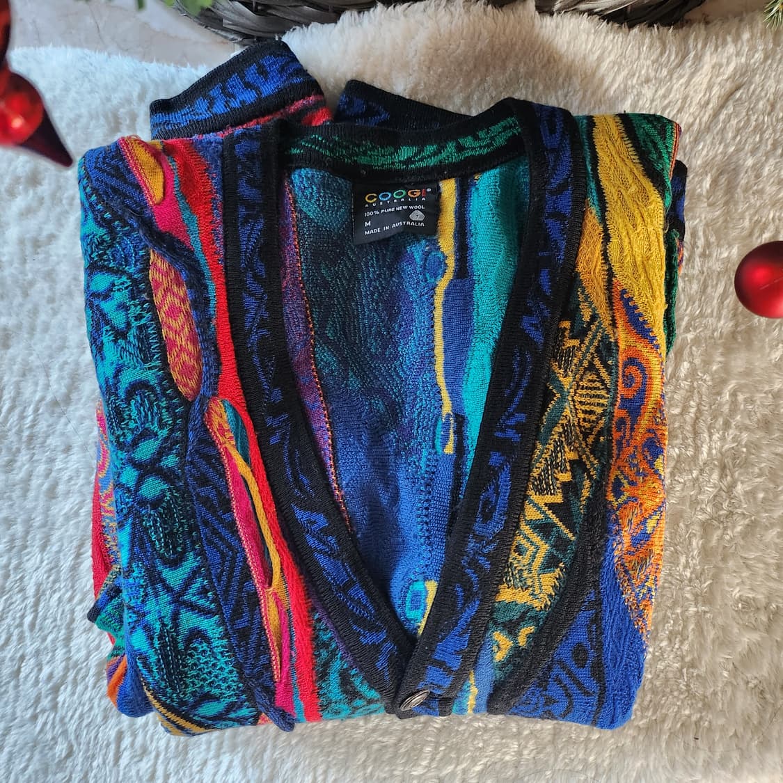 쿠지 Coogi 케이블 패턴 울 가디건 공용 빈티지 니트  상품이미지6