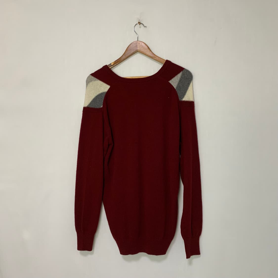 라일앤스콧 브이넥 캐시미어 패턴 니트 일본빈티지 상품이미지6