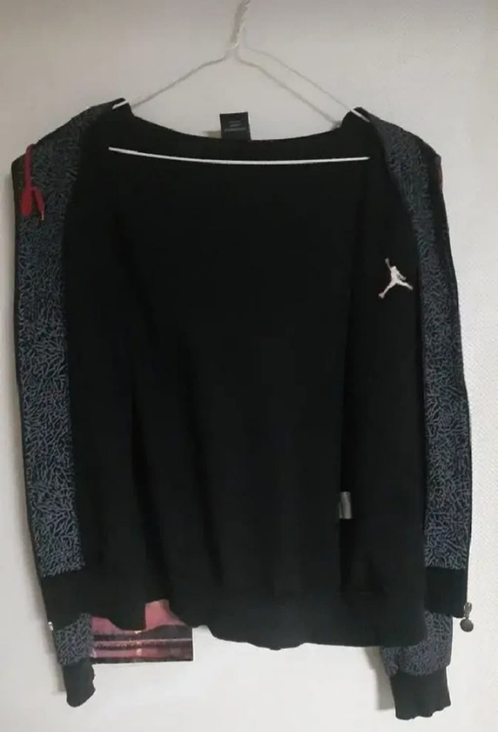 조던 올드스쿨 코끼리 패턴 후드 집업 L -USA 상품이미지4