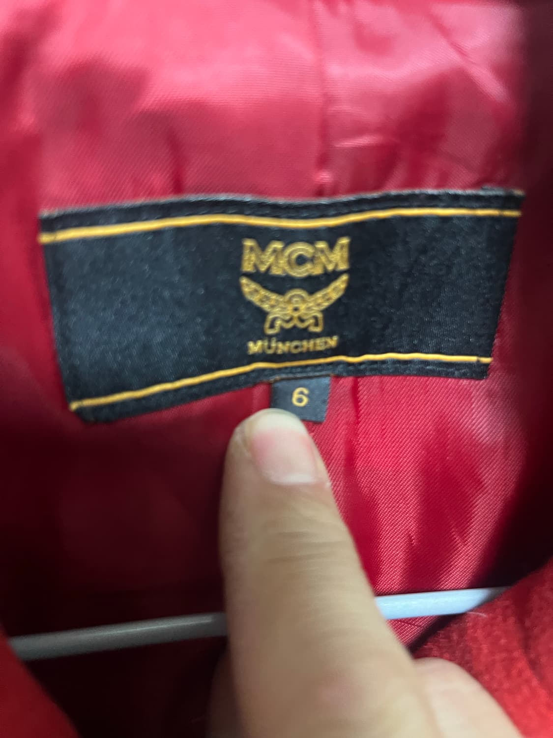 MCM 레드 더블 브레스트 코트 상품이미지5