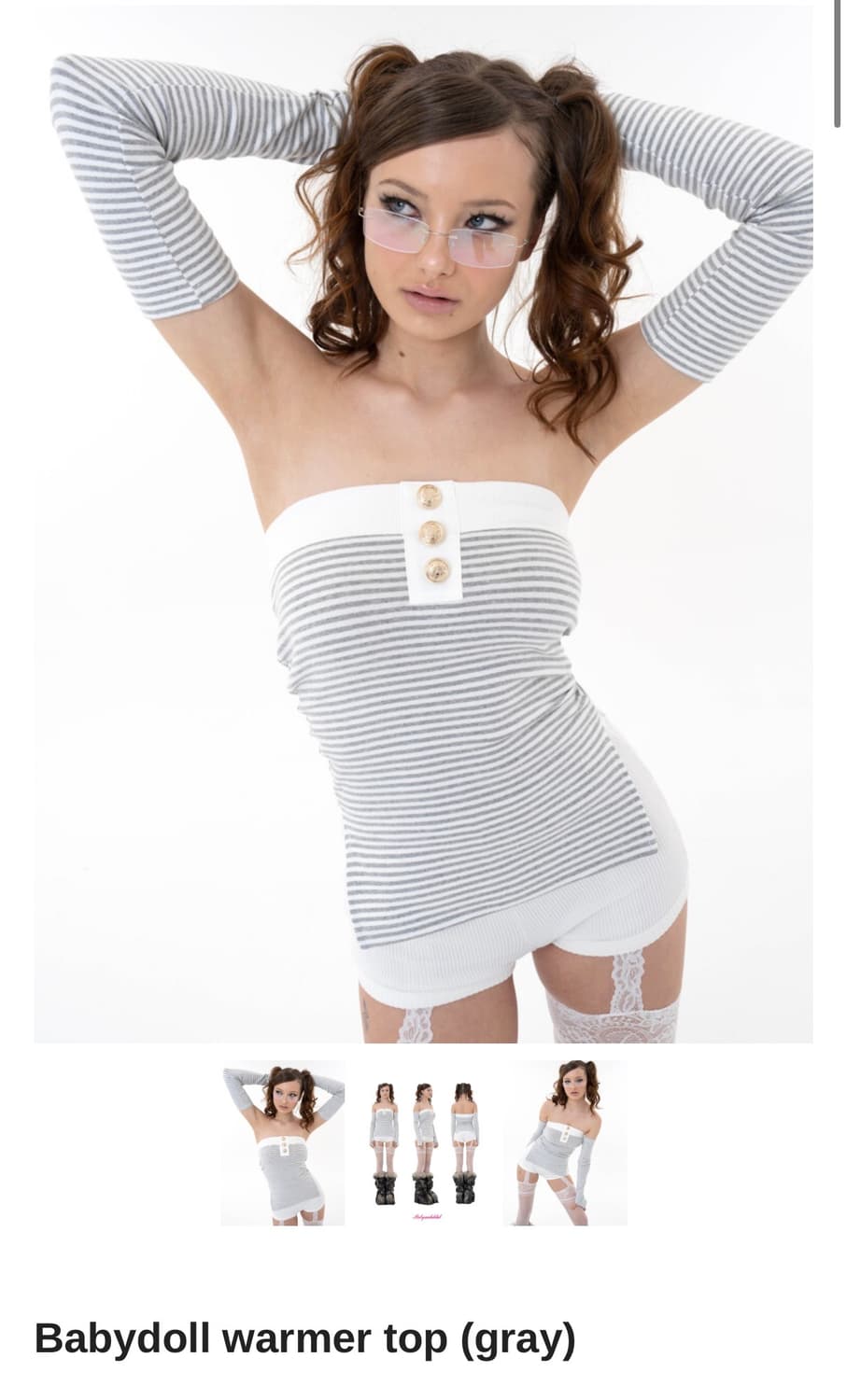 베이비메탈클럽 베이비돌 워머탑 그레이 상품이미지1
