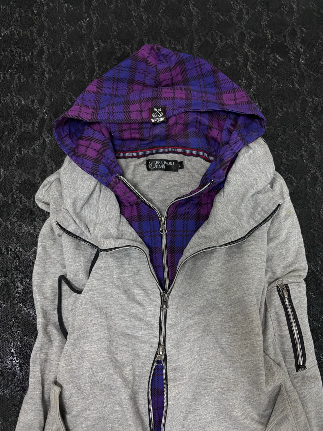 “Beaumont Carr” Y2K Purple Check Layered 상품이미지2