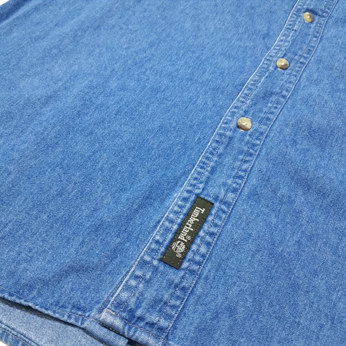 CL622 M 팀버랜드 90s 홍콩판 코튼 버튼다운 데님셔츠 남방 상품이미지6