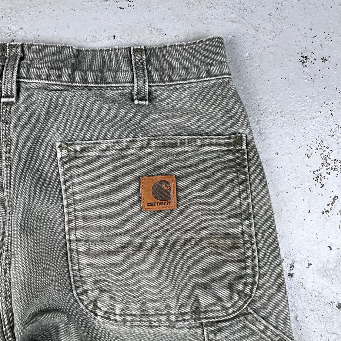빈티지 칼하트 모스그린 싱글니 카펜터 팬츠 B11MOS 상품이미지6