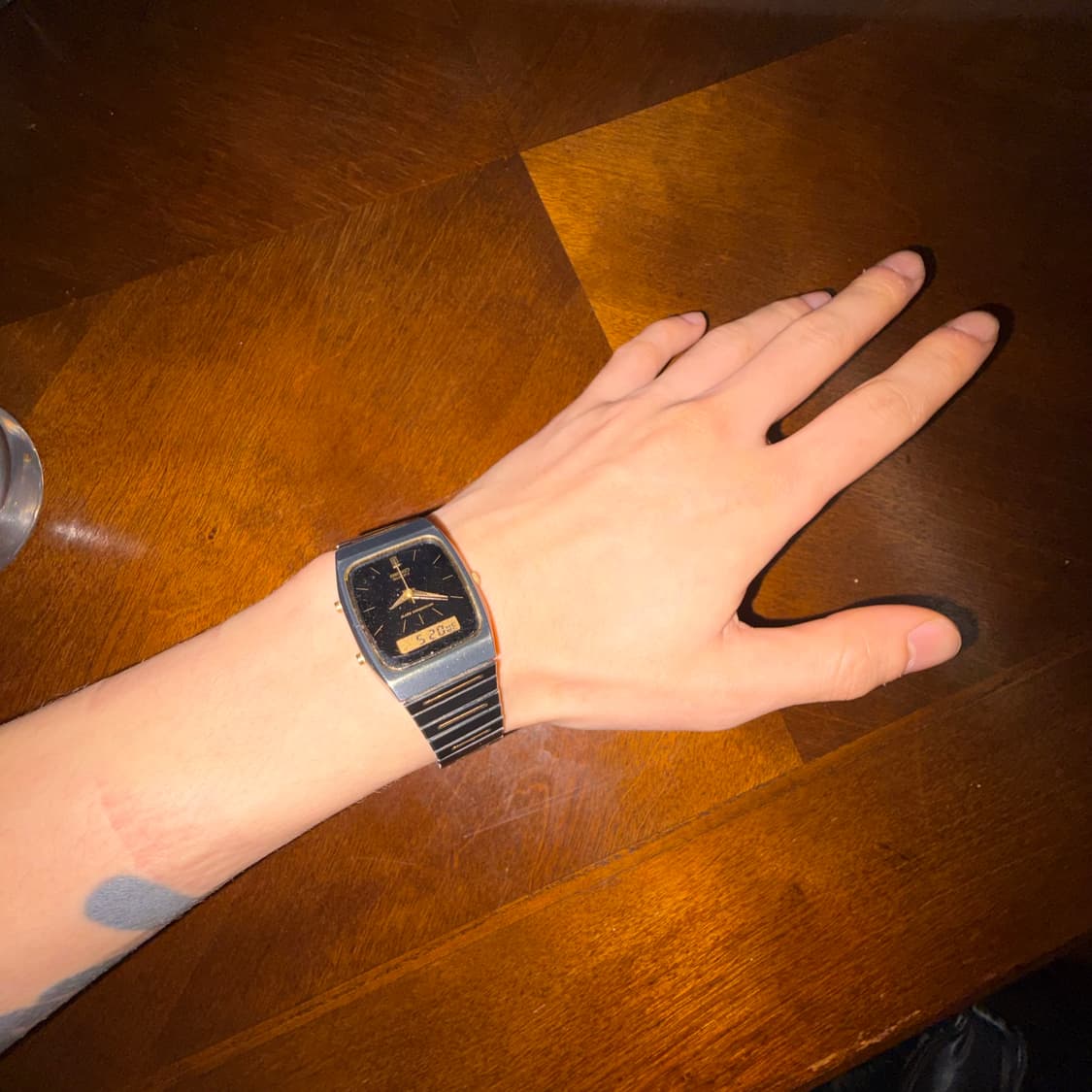 빈티지 세이코 Seiko 블랙 금장 시계 상품이미지4