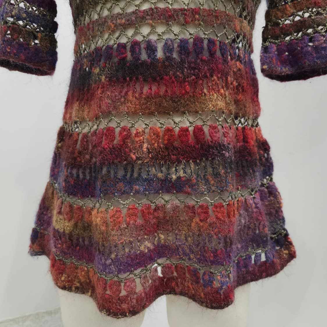 빈티지 수공예 멀티컬러 크로셰 롱니트 상품이미지5