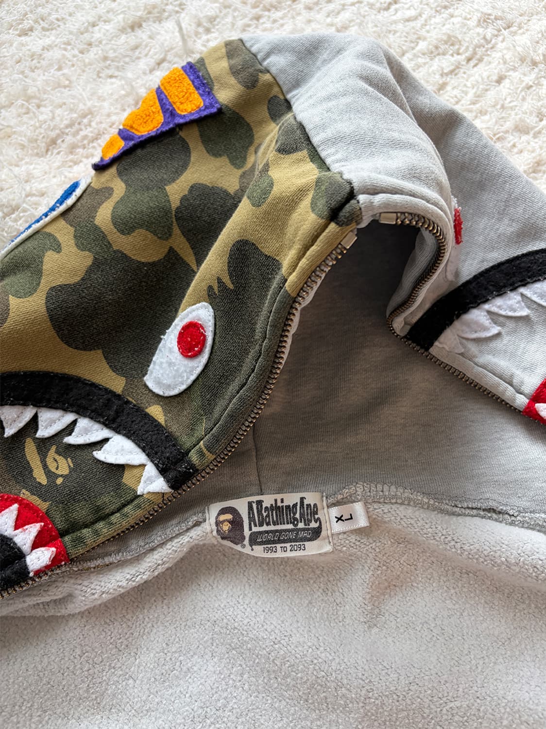 Bape 베이프 샤크 후드 집업 상품이미지6