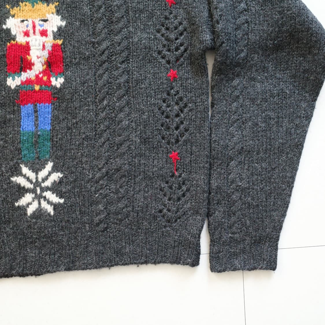 90s 울리치 빈티지 병정 자수 패턴 니트 (Woman) XL 상품이미지4