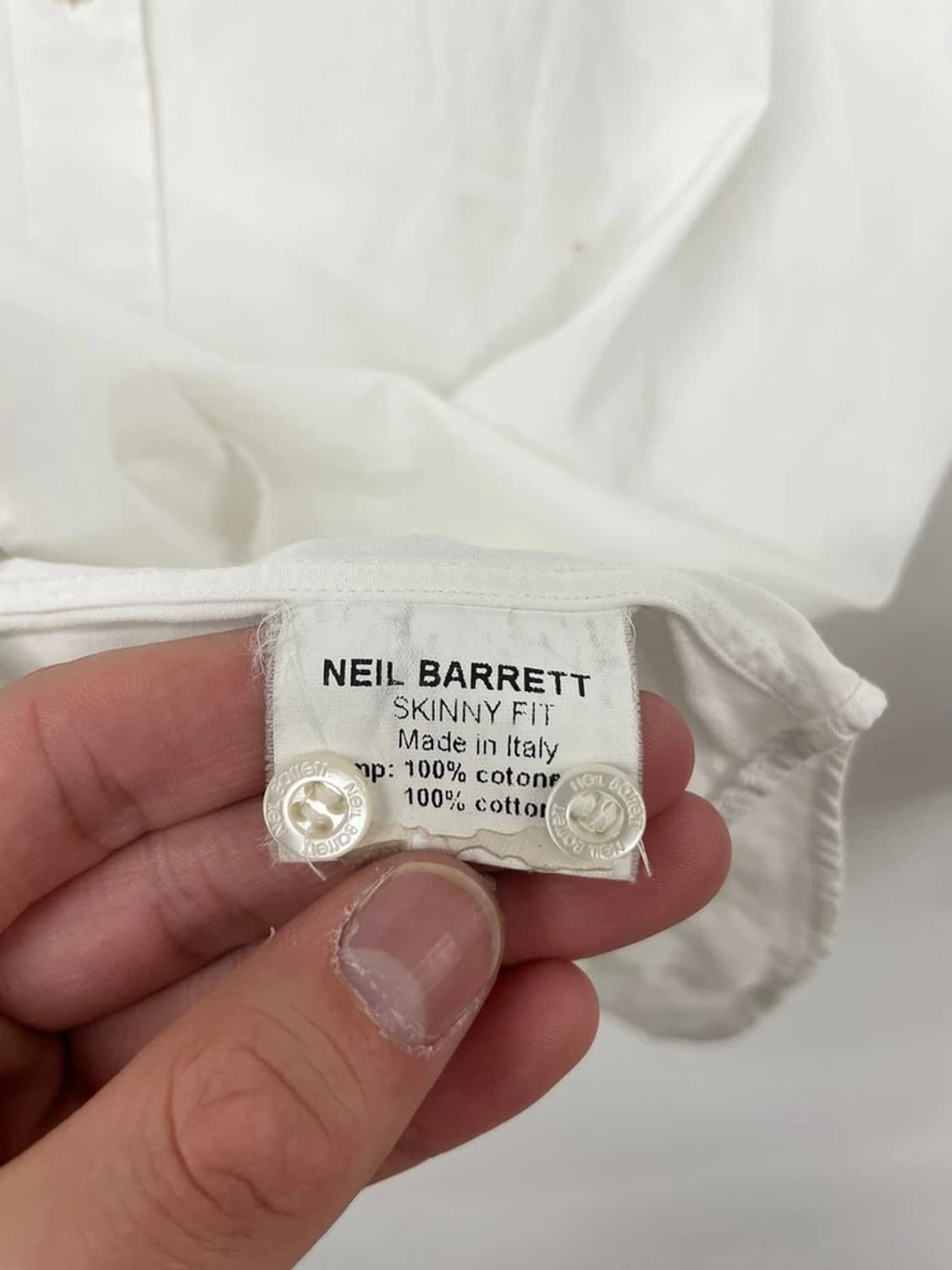 닐바렛 스키니핏 배색 코튼 셔츠 PN9755 상품이미지6