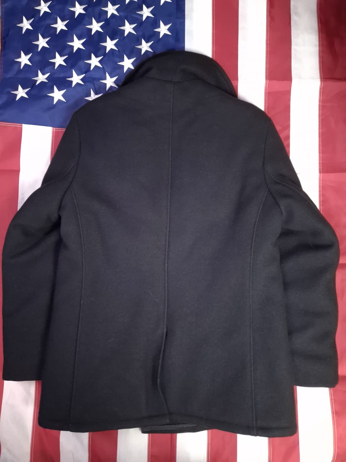 새제품 오리지날 신형 미국제조 미해군 TYPE 쇼트사 울 싱글 피코트 상품이미지9