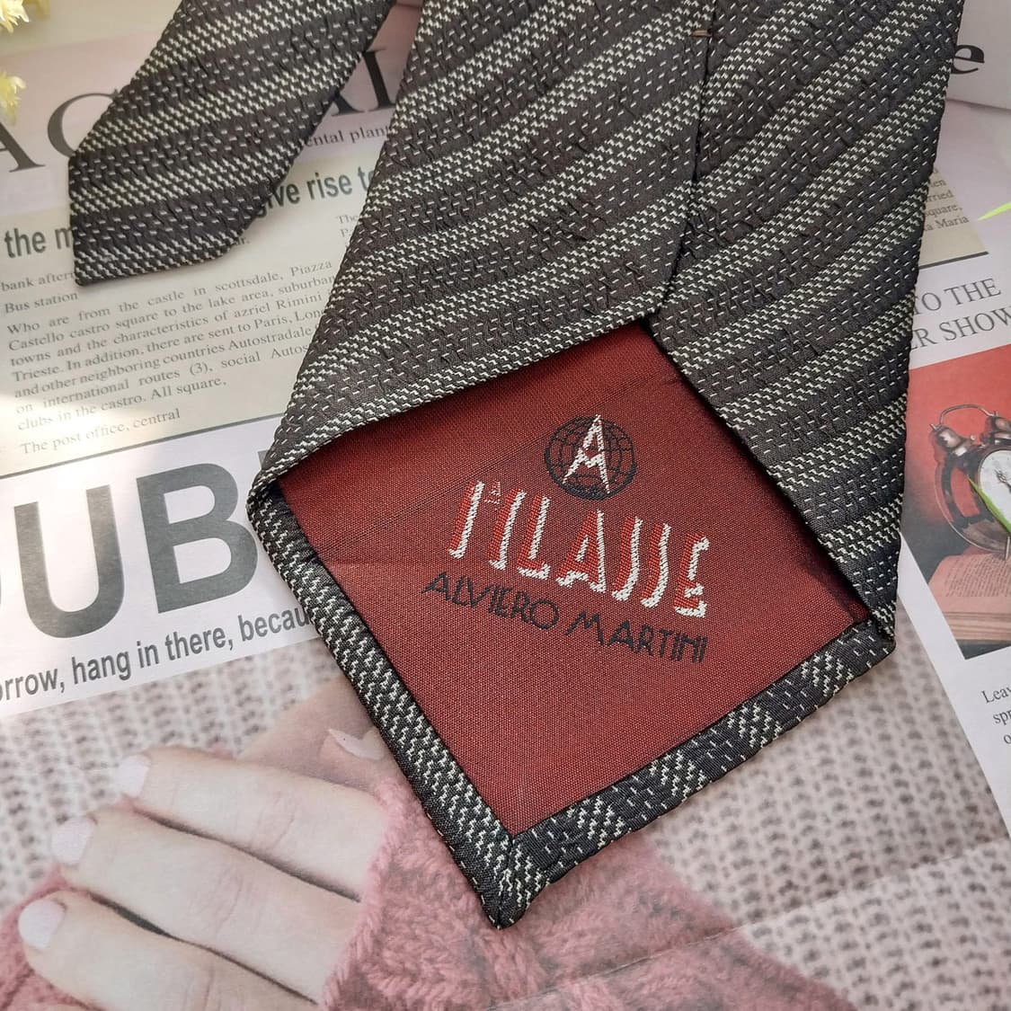 프리마클라쎄 실크 브라운 헤링본 넥타이 10.2cm A+등급 K1302
 상품이미지6