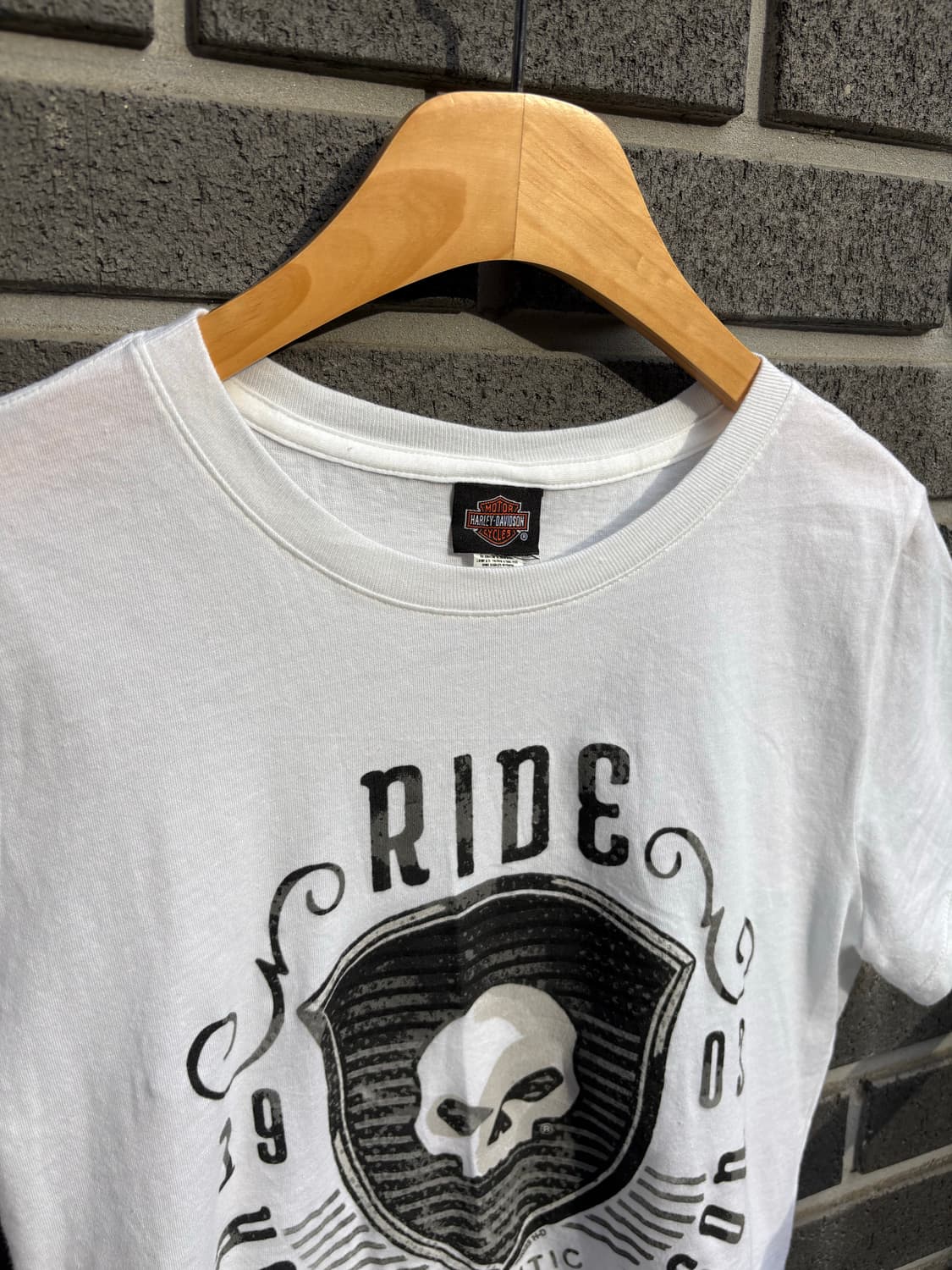 할리데이비슨 스컬 화이트 반팔 상품이미지8