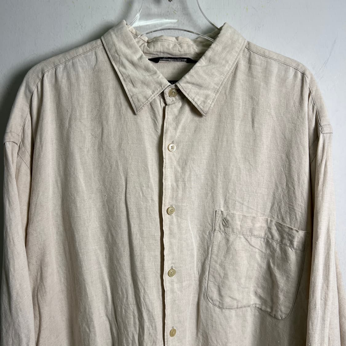 Nautica 노티카 베이지 린넨 블렌드 셔츠 XL 상품이미지4