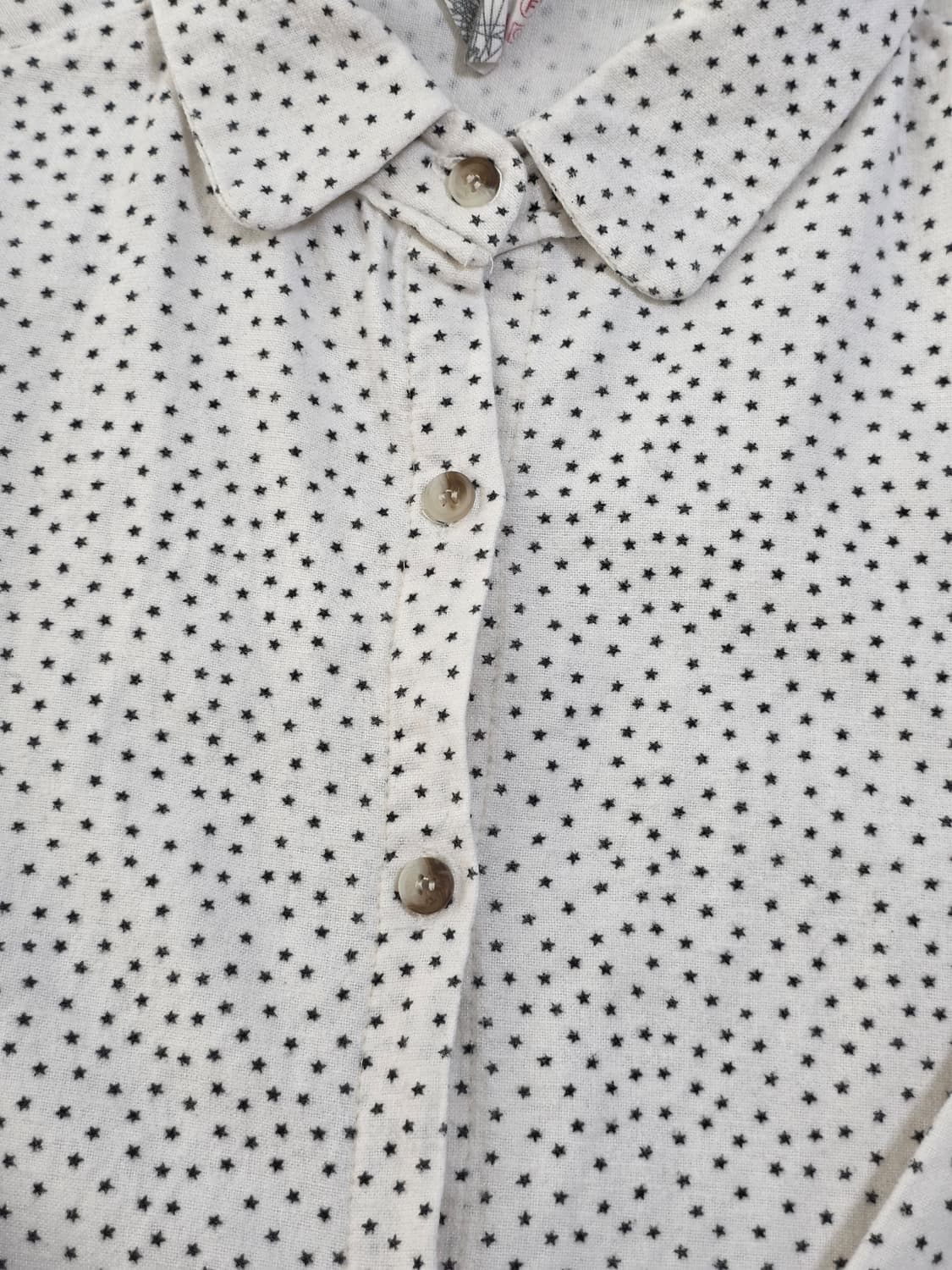 모리걸 별 패턴 빈티지 블라우스 상품이미지4