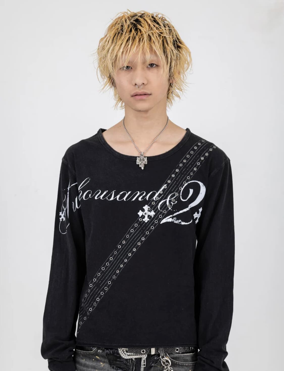 (2002)Slash belted L/S tee 상품이미지1
