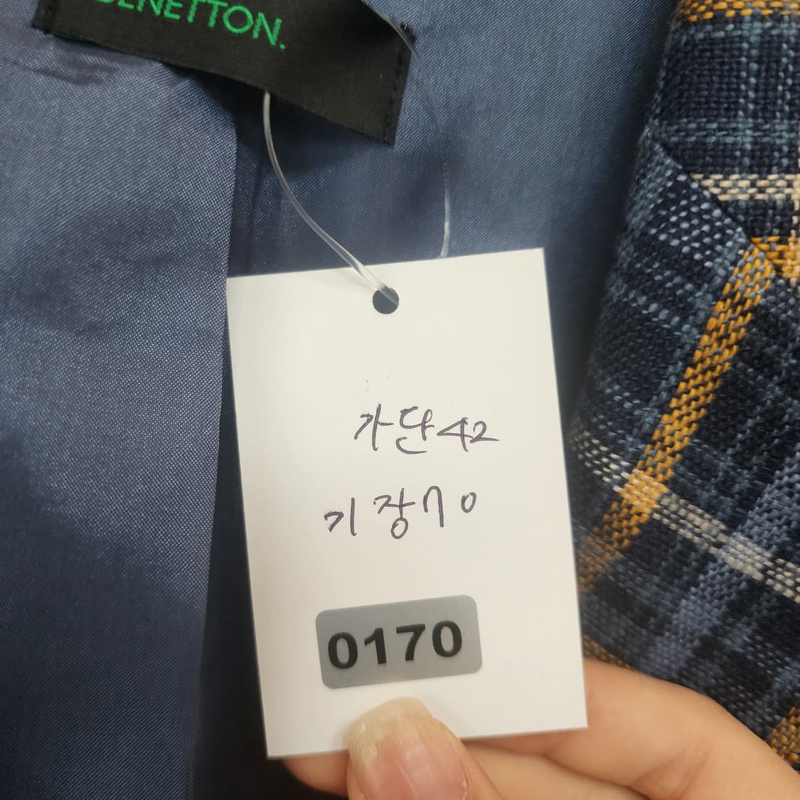 스틸 베네통 체크 자켓 상품이미지10