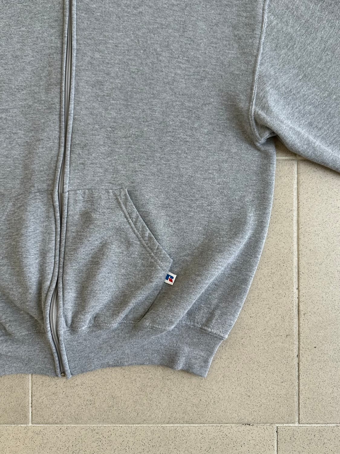 90s 빈티지 러셀 후드집업 그레이 L 상품이미지3
